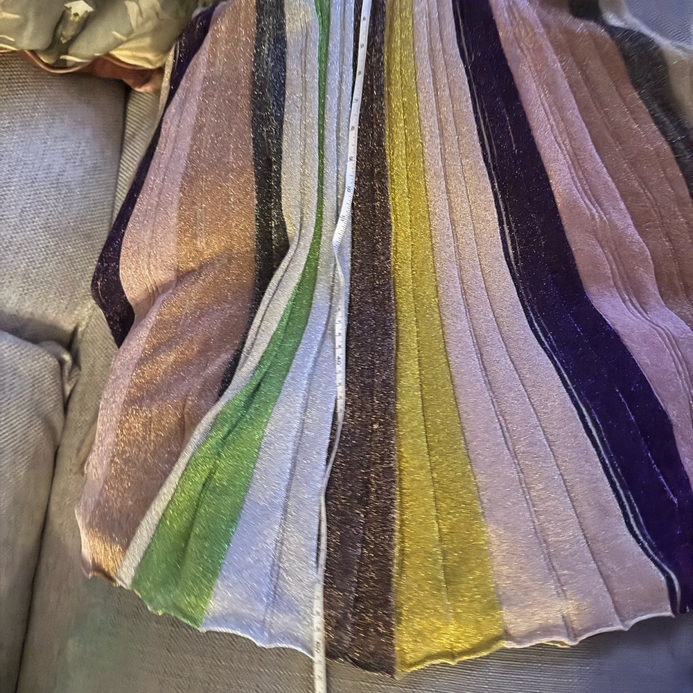 missoni glittery multicolor stripe midi skirt 48 XL a line flowy colorful fun - Picture 15 of 15